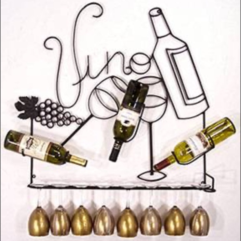 Vino Wine Rack Wall Art Sculpture